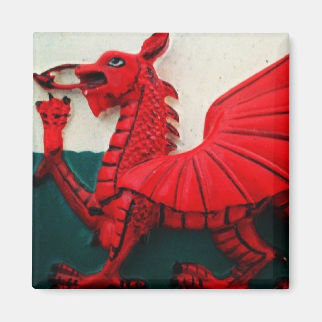 Welsh Red Dragon Magnet (Framsidan)