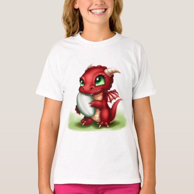 Welsh Rugby Spela Dragon Kids T-Shirt (Framsida)