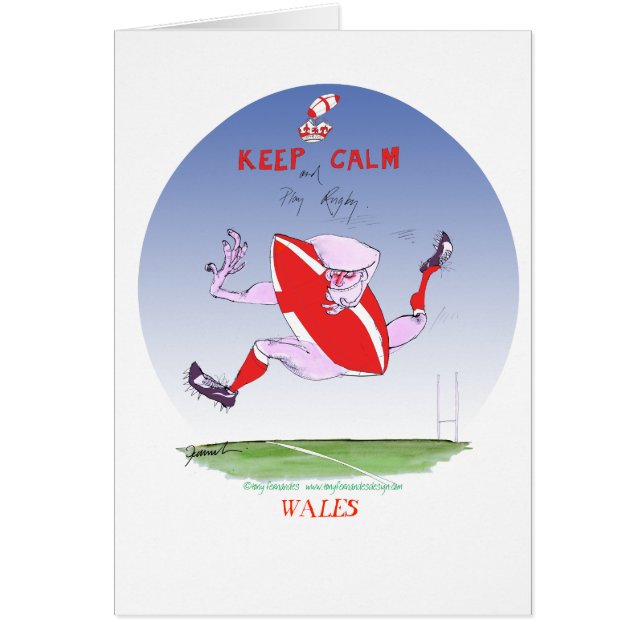 welsh rugby, tony fernandes hälsningskort (Framsidan)