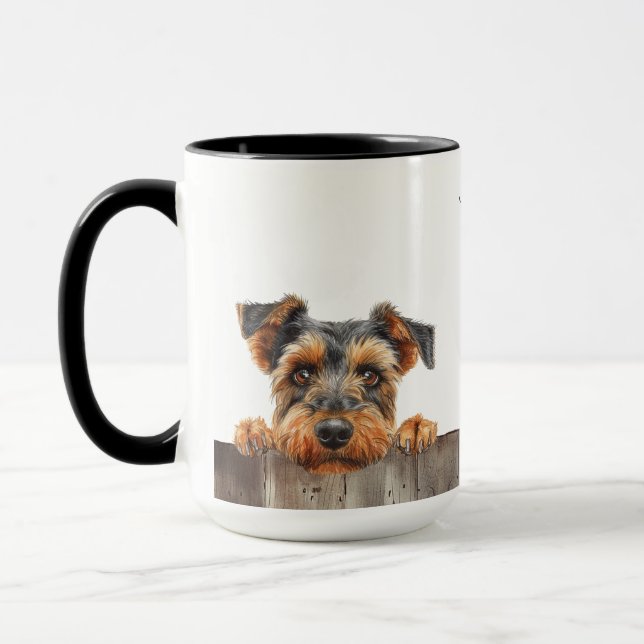 Welsh skräcker Hund Mugg (Vänster)