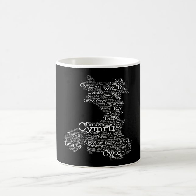 Welsh Slang Ord Art Karta Coffee Mugg (Center)