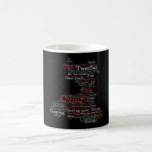 Welsh Slang Ord Art Karta Coffee Mugg