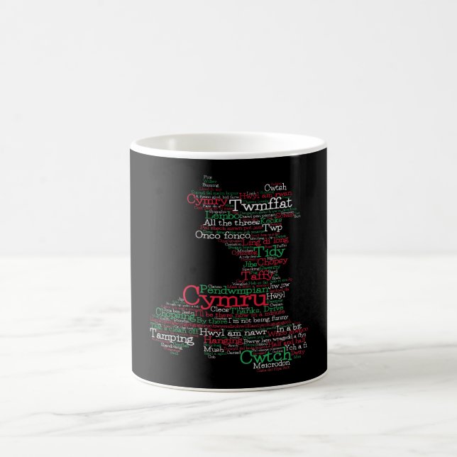 Welsh Slang Ord Art Karta Coffee Mugg (Center)