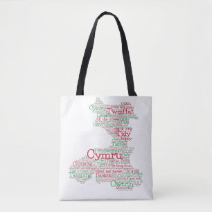Welsh Slang Ord Art Karta Tote Bag Tygkasse