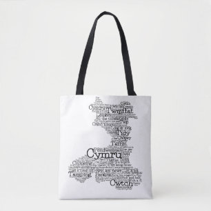 Welsh Slang Ord Art Karta Tygkasse
