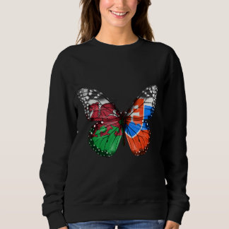Welsh Slovakiska Flagga Butterfly T Shirt