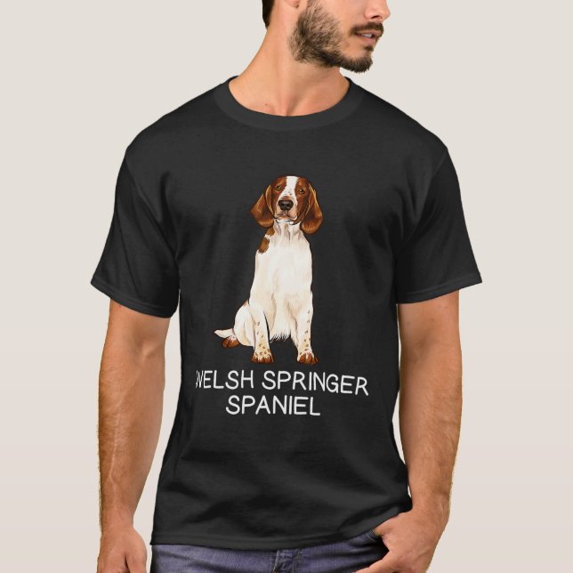 Welsh Springer Spain Crazy Hund T Shirt (Framsida)