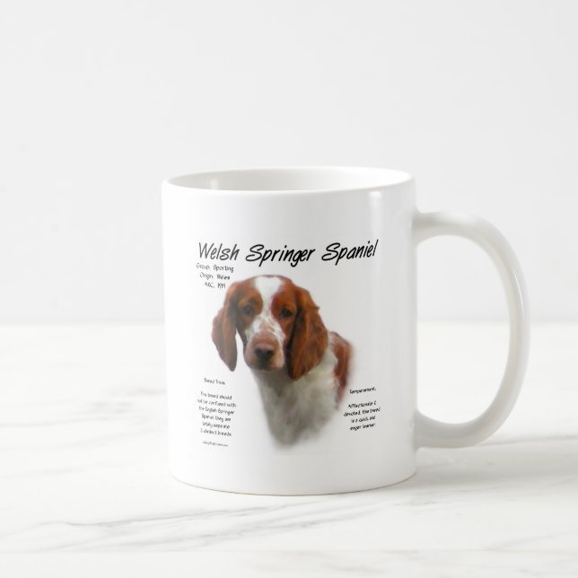 Welsh Springer Spain History Design Kaffemugg (Höger)
