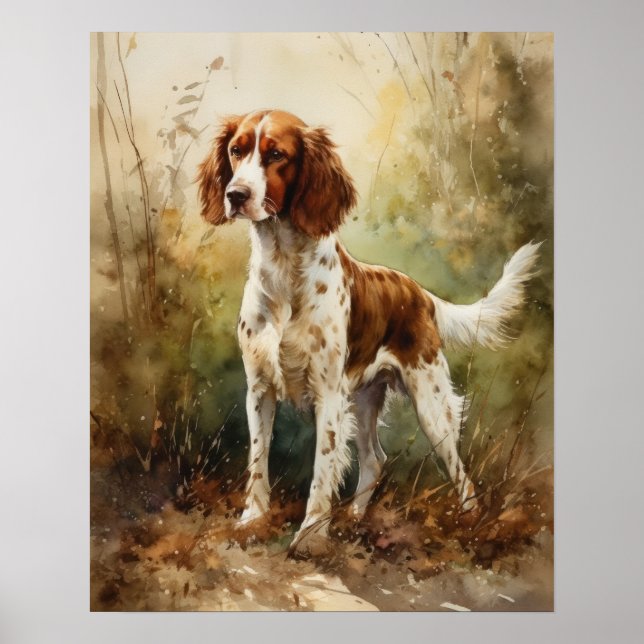 Welsh Springer Spain Hund Art Print Poster (Framsidan)