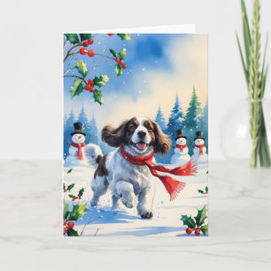 Welsh Springer Spain Hund jul Greeting Card Kort