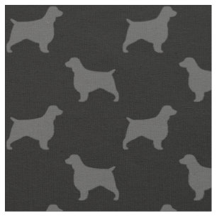 Welsh Springer Spain Hund Silhouettes Mönster Tyg
