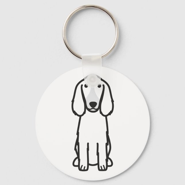 Welsh Springer Spain Hund Tecknad Nyckelring (Framsida)