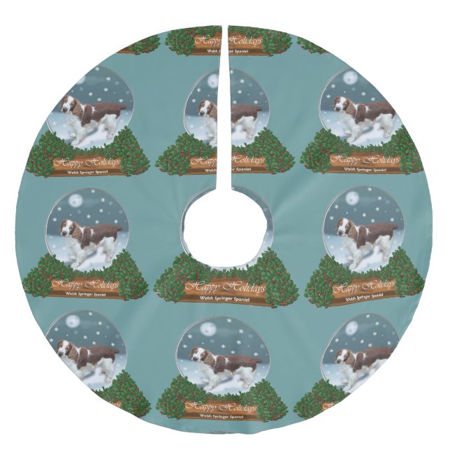 Welsh Springer Spain jul Julgransmatta Borstad Polyester (Framsidan)