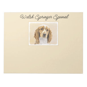 Welsh Springer Spain Painting - Original Hund Art Anteckningsblock