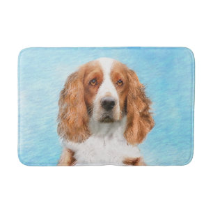 Welsh Springer Spain Painting - Original Hund Art Badrumsmatta