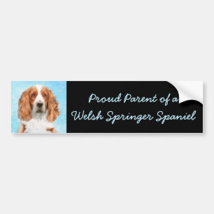 Welsh Springer Spain Painting - Original Hund Art Bildekal