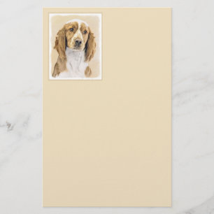Welsh Springer Spain Painting - Original Hund Art Brevpapper