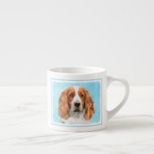 Welsh Springer Spain Painting - Original Hund Art Espressomugg