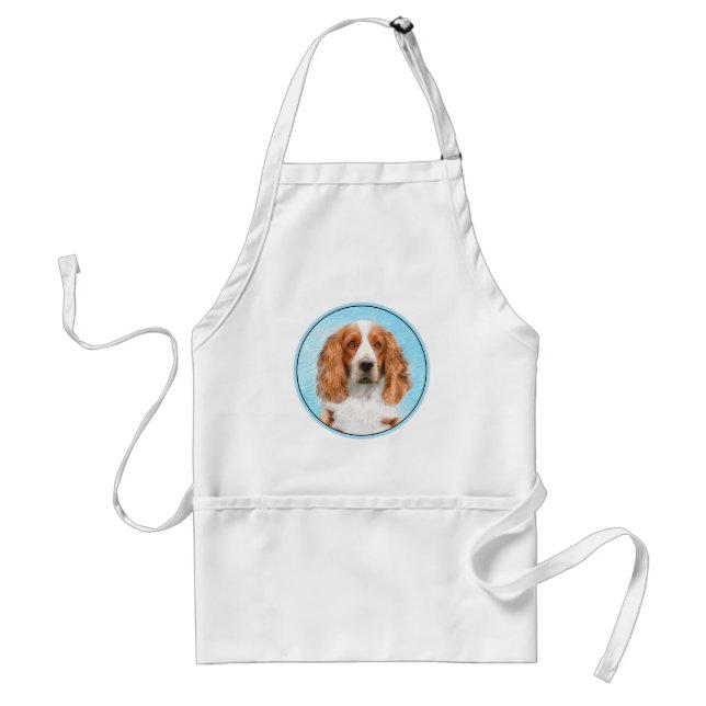 Welsh Springer Spain Painting - Original Hund Art Förkläde (Framsidan)
