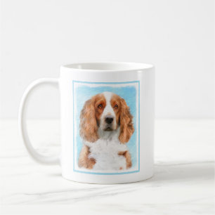 Welsh Springer Spain Painting - Original Hund Art Kaffemugg