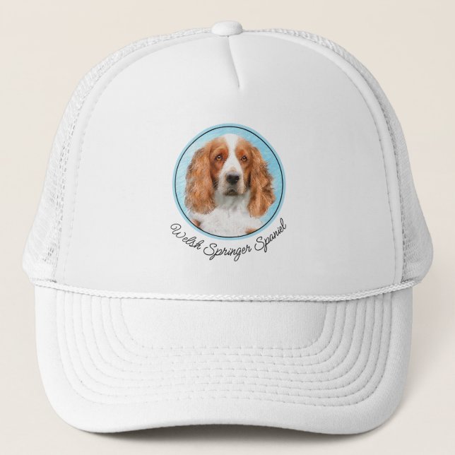 Welsh Springer Spain Painting - Original Hund Art Keps (Framsida)