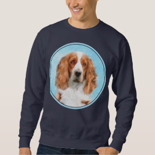 Welsh Springer Spain Painting - Original Hund Art Lång Ärmad Tröja