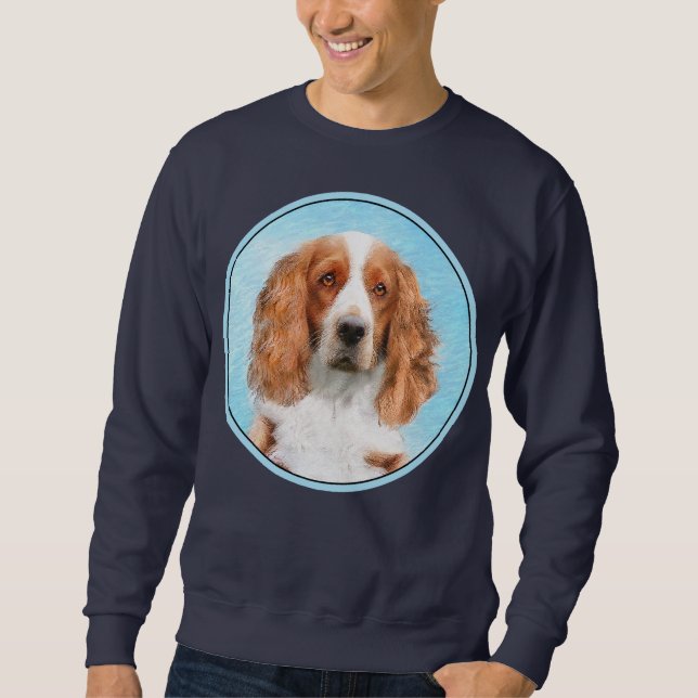 Welsh Springer Spain Painting - Original Hund Art Lång Ärmad Tröja (Framsida)