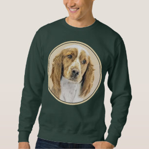 Welsh Springer Spain Painting - Original Hund Art Lång Ärmad Tröja