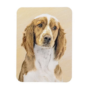 Welsh Springer Spain Painting - Original Hund Art Magnet