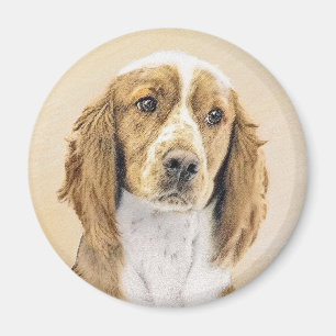 Welsh Springer Spain Painting - Original Hund Art Magnet