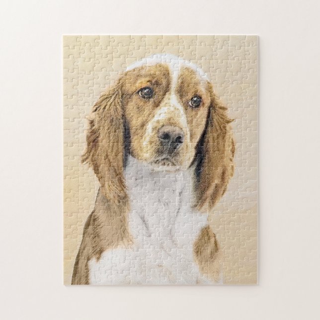 Welsh Springer Spain Painting - Original Hund Art Pussel (Vertikal)