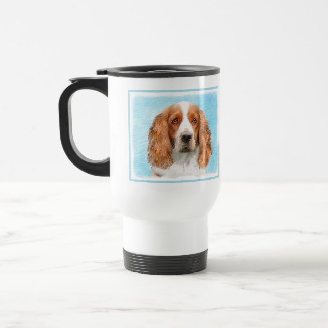 Welsh Springer Spain Painting - Original Hund Art Resemugg (Vänster)