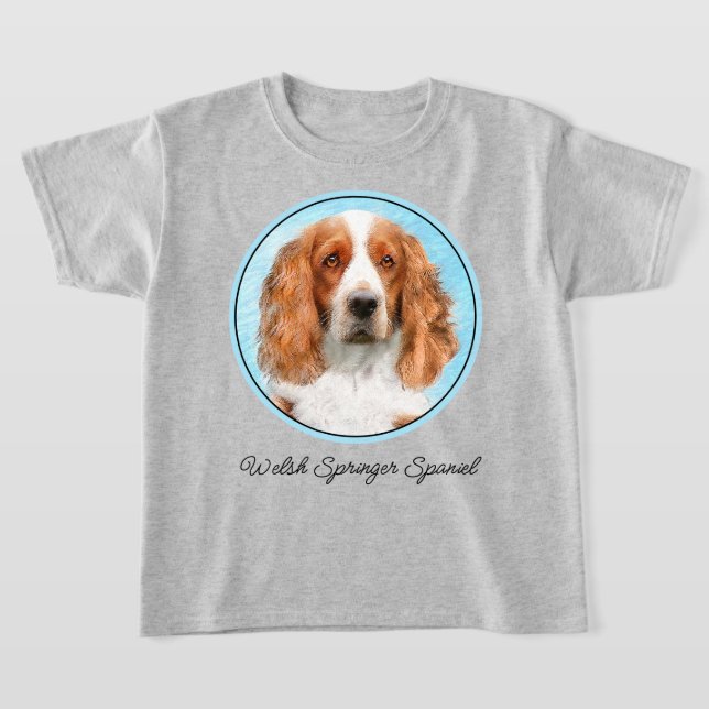 Welsh Springer Spain Painting - Original Hund Art T Shirt (Laydown)