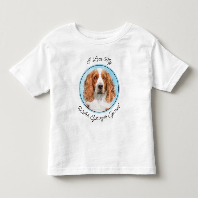 Welsh Springer Spain Painting - Original Hund Art T Shirt (Framsida)