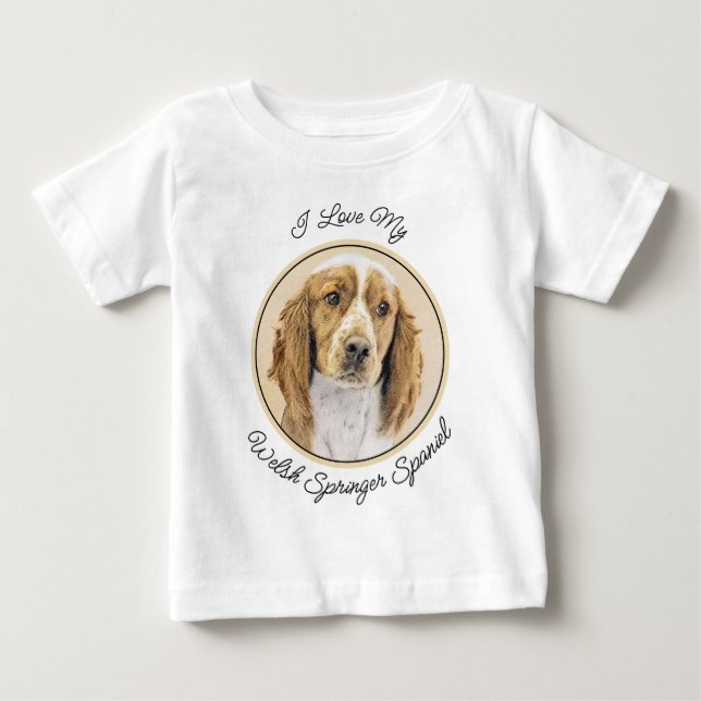 Welsh Springer Spain Painting - Original Hund Art T Shirt (Framsida)
