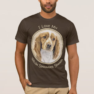 Welsh Springer Spain Painting - Original Hund Art T Shirt