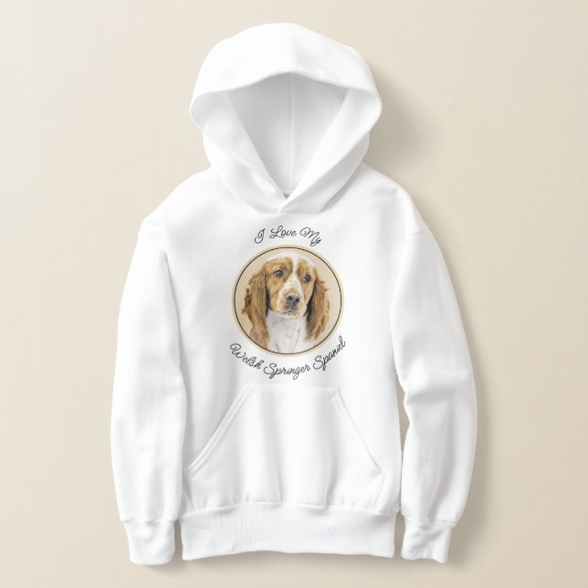 Welsh Springer Spain Painting - Original Hund Art T Shirt (Laydown)
