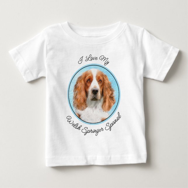 Welsh Springer Spain Painting - Original Hund Art T Shirt (Framsida)