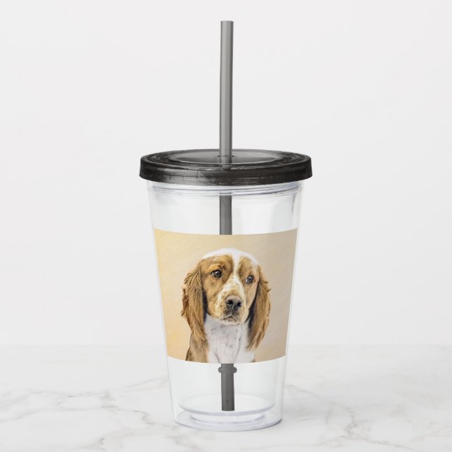 Welsh Springer Spain Painting - Original Hund Art Take Away Mugg (Framsida)
