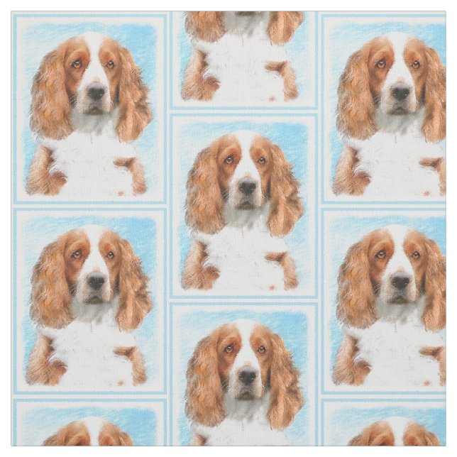 Welsh Springer Spain Painting - Original Hund Art Tyg (Provkarta)
