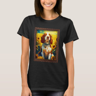 Welsh Springer Spain Painting Solrosblomma Flower T Shirt