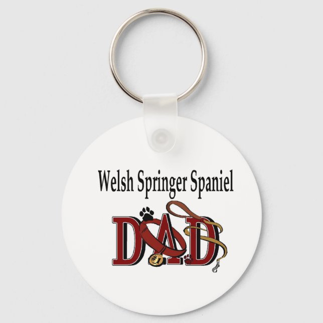 Welsh Springer Spain Pappa Gifts Nyckelring (Framsida)