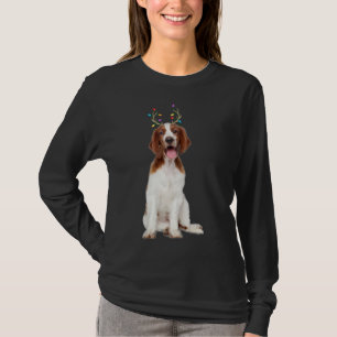 Welsh Springer Spain Reindeer jul-Hund T Shirt