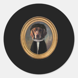 Welsh Springer Spain Renaissance Painting Hund Runt Klistermärke
