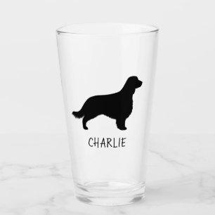 Welsh Springer Spain Silhouette med Long Svan Glaskopp