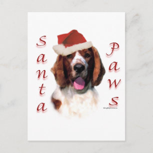 Welsh Springer spanel Santa Tassar Helg Vykort