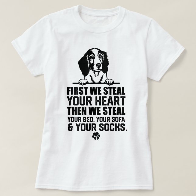 Welsh Springer spanel Steal your Heart Steal Your  T Shirt (Design framsida)