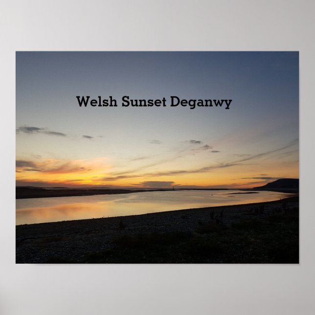 Welsh Sunset Deganwy Poster (Framsidan)