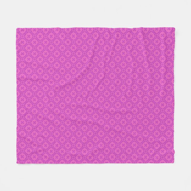 Welsh Tapestry Mönster, Chic Rosa Fleece Blanket (Framsidan (Horisontell))