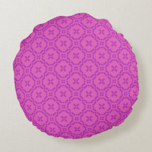 Welsh Tapestry Mönster, Chic Rosa Round Pillow Rund Kudde